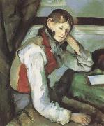 Paul Cezanne Boy with a Red Waistcoat (mk09) china oil painting reproduction